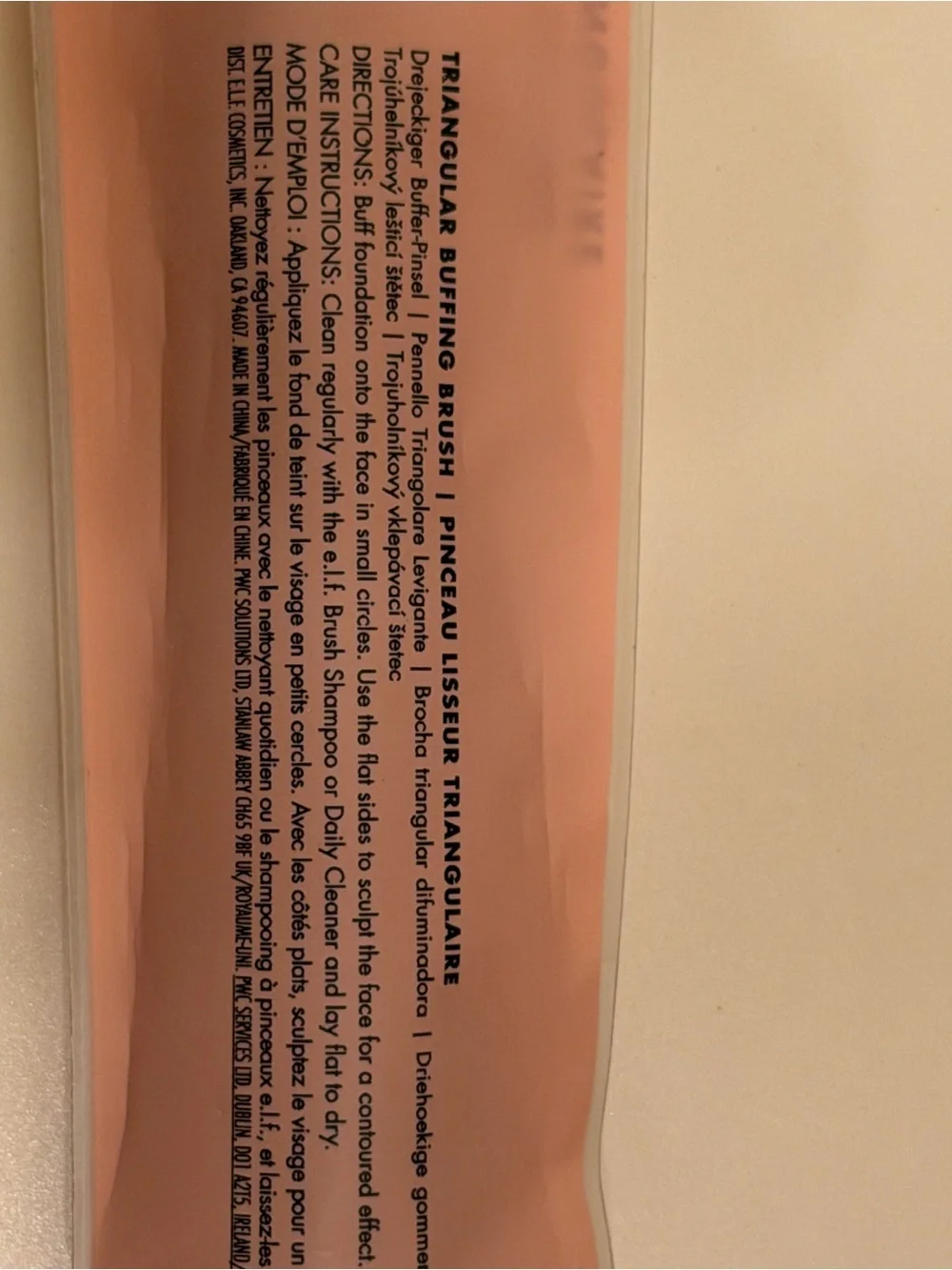 elf Power Grip Matte Primer & Triangular Buffing Brush - Black